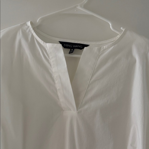 MING WANG NWOT crisp white cotton top. I took off tags but have never worn it. - Picture 3 of 7